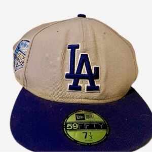 New Era 59Fifty Los Angeles Dodgers Cap 7 1/2 NWOT 50th Anniversary